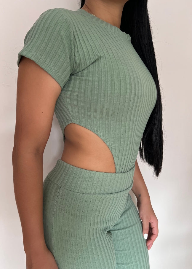 Conjunto Body Rib - Verde